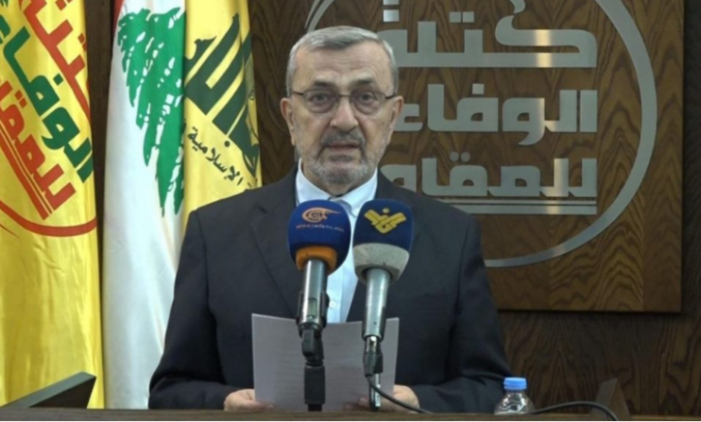 الوفاء للمقاومة تدعو السلطات اللبنانية للانسحاب من جولات التفاوض مع الاحتلال