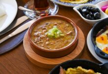 فطور الفول بالطحينة