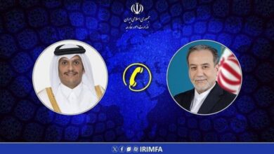 وزيرا خارجية ايران وقطر يؤكدان مواصلة التنسيق لمنع تصاعد التوترات