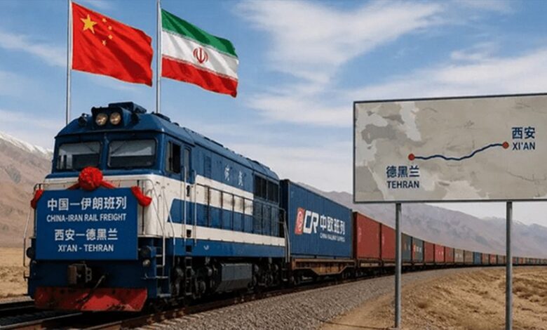 القطارات الصينية المتجهة لإيران تجاوزت حاجز المئة قطار شهريا