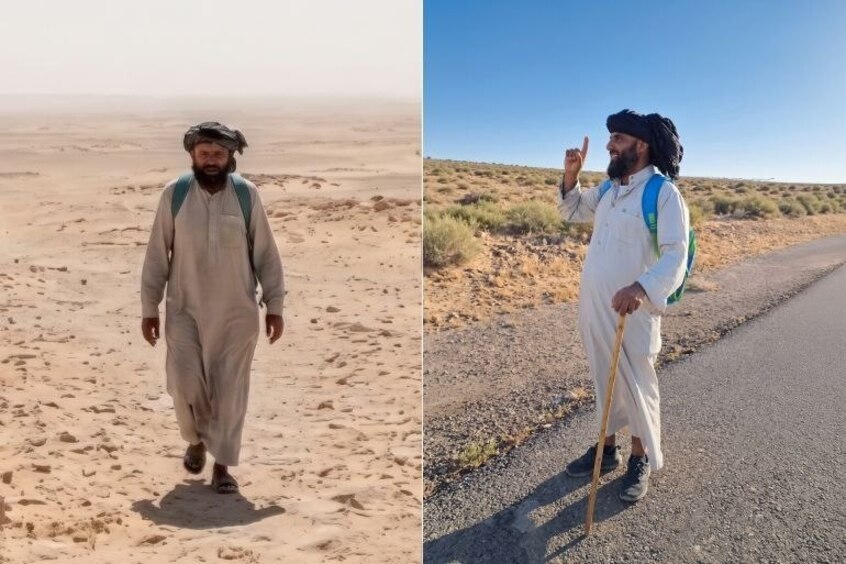 سوري يرحل ماشيا من دير الزور إلى مكة - صورة مميزة سوري يرحل ماشيا من دير الزور إلى مكة
