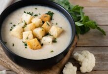 شوربة القرنبيط الكريمية
