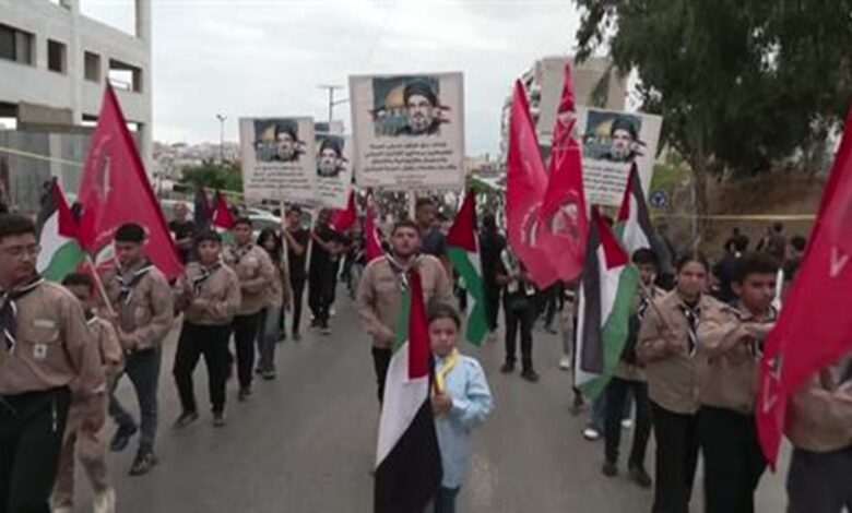 وفاءً لمن ضحّى بنفسه من أجل فلسطين .. مسيرة كشفية الى مرقد السيّد نصرالله في الذكرى الثانية لاستشهاده