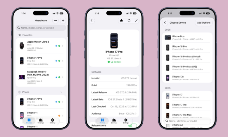 Indie App Spotlight: “Hoardware” يجعل من السهل تتبع مجموعة أجهزة Apple الخاصة بك
