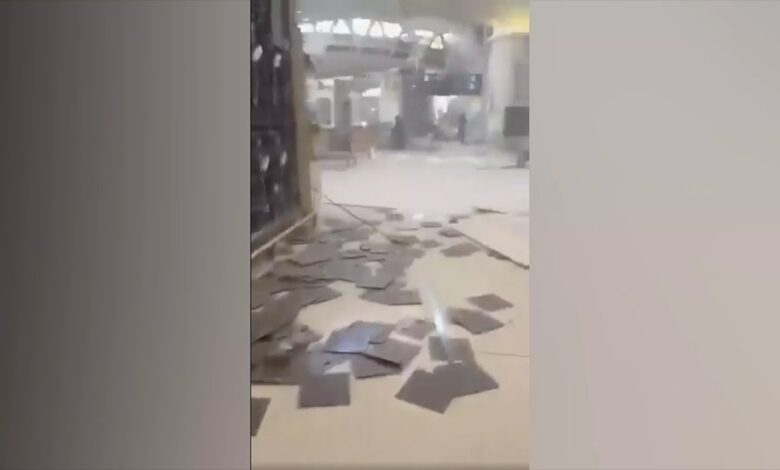 التحالف: اعتراض صاروخ كروز في محيط مطار الملك خالد بالرياض واندلاع حريق في صالة جراء سقوط مقذوف