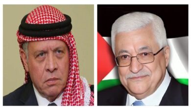 الرئيس يعزي الملك عبد الله الثاني بضحايا الاعتداء الإرهابي الذي استهدف كنيسة في الكرك