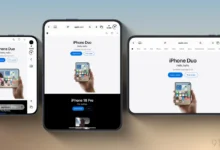 تستكشف Apple حل مشكلة تخطيط Safari الضيق على الشاشة الخارجية لجهاز iPhone Duo