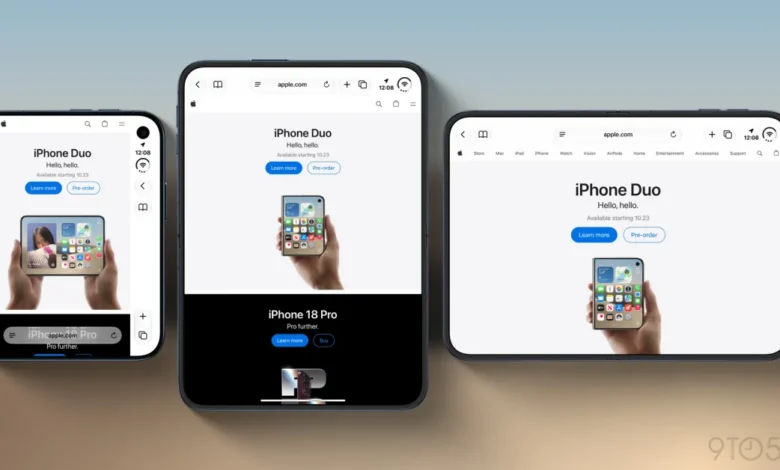 تستكشف Apple حل مشكلة تخطيط Safari الضيق على الشاشة الخارجية لجهاز iPhone Duo
