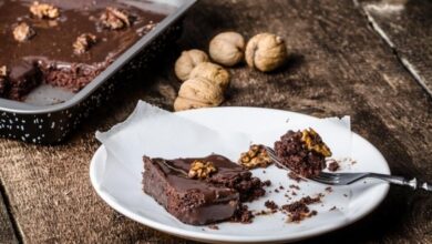 حلى الشوكولاتة بدون فرن