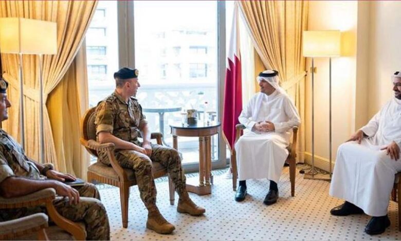 رئيس الوزراء القطري يؤكد لقائد الجيش استمرار دعم قطر للجيش اللبناني