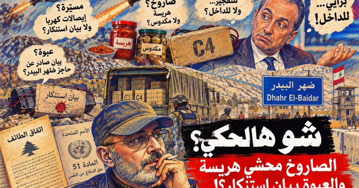 شو هالحكي | يا ريشار، الصاروخ محشي هريسة والعبوة بيان استنكار؟! - صورة مميزة شو هالحكي | يا ريشار، الصاروخ محشي هريسة والعبوة بيان استنكار؟!