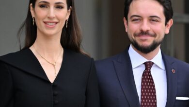 الأمير الحسين والأميرة رجوة يستقبلان الأمير عبد المتين وزوجته أنيشا وابنتهما زهرة