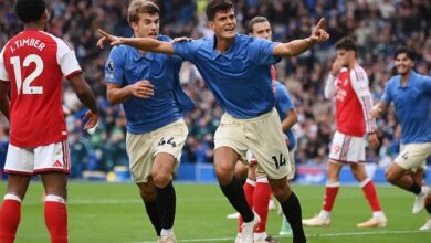 برايتون يهزم أرسنال 3-0 ويتصدر مانشستر سيتي الدوري الإنجليزي الممتاز دون لعب | كرة القدم