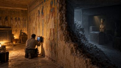 حصل العلماء على بيانات جديدة حول الغرف السرية في مقبرة توت عنخ آمون