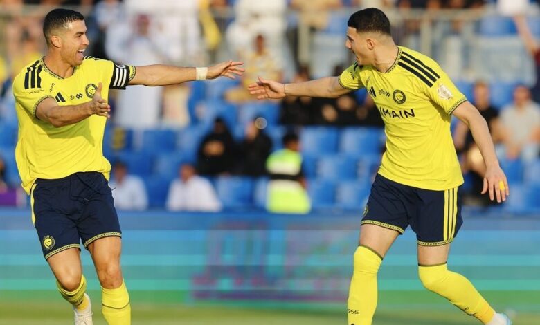 رونالدو يقود النصر للفوز على الفيصلي (فيديو)