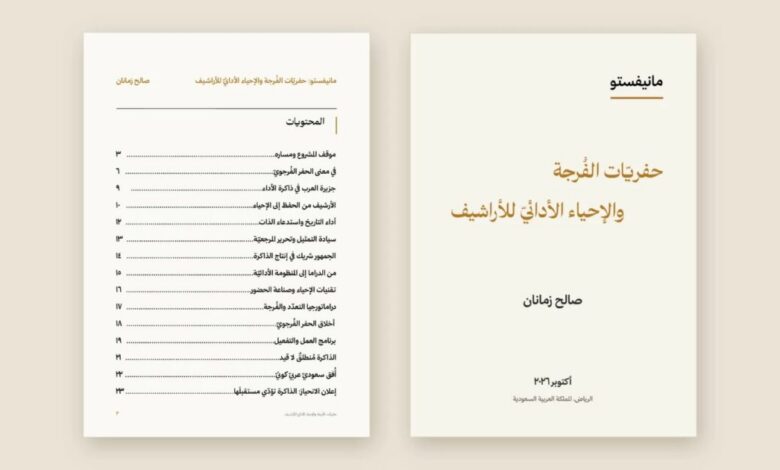 صالح زمانان يطلق مانيفستو «حفريّات الفُرجة والإحياء الأدائيّ للأراشيف» – أخبار السعودية