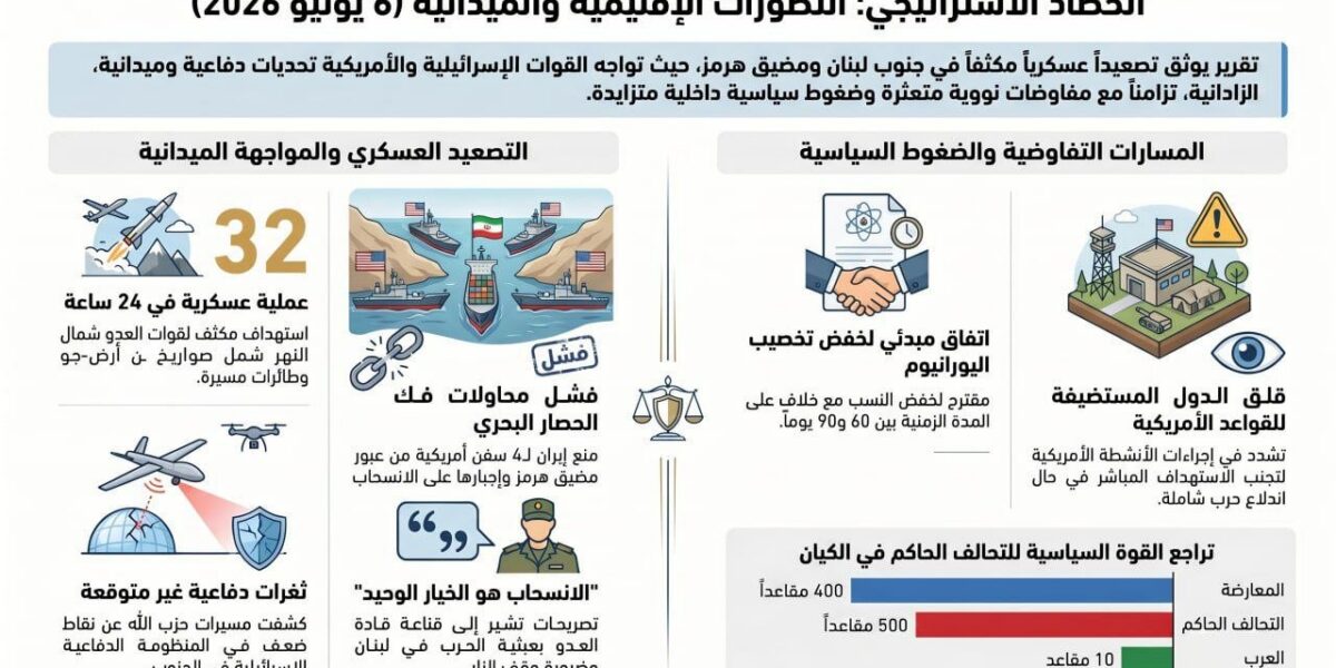 عاجل | الحصاد الاستراتيجي: التطورات الاقليمية والميدانية