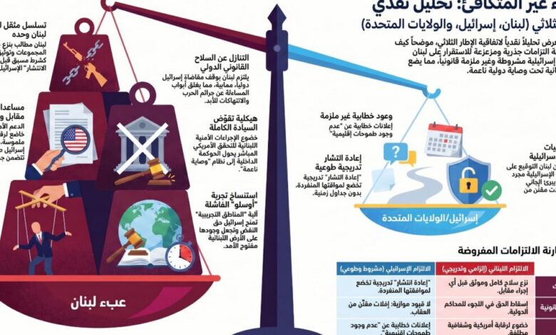 عاجل | العبئ غير المتكافئ: تحليل نقدي للإطار الثلاثي (لبنان، اسرائيل والولايات المتحدة)
