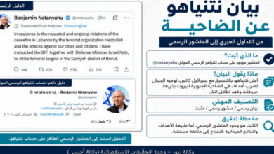 عاجل | **بيان نتتياهو عن الضاحية من قرار رسمي سبقه تداول عبري واسع**
