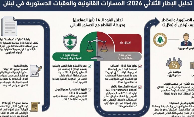 عاجل | *دراسة قانونية الاتفاق الإطار الثلاثي بين لبنان وإسرائيل والولايات المتحدة/ الصحافي جميل مروة*