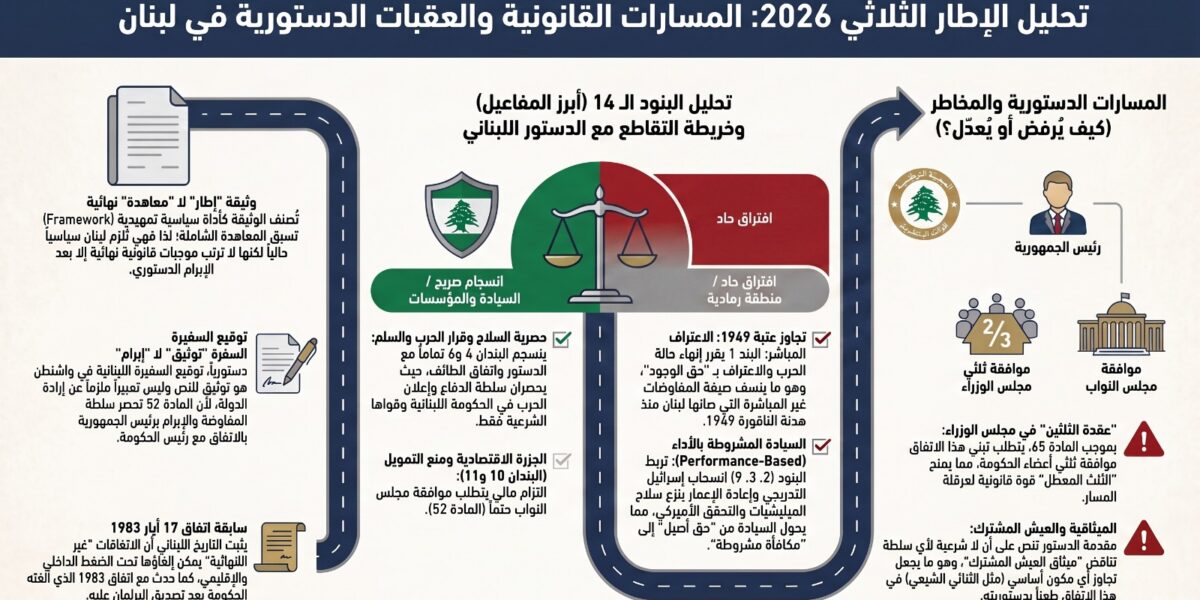عاجل | *دراسة قانونية الاتفاق الإطار الثلاثي بين لبنان وإسرائيل والولايات المتحدة/ الصحافي جميل مروة*