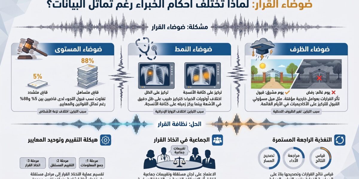 عاجل | “ضوضاء القرار”.. لماذا يختلف الخبراء برغم امتلاكهم المعطيات نفسها؟