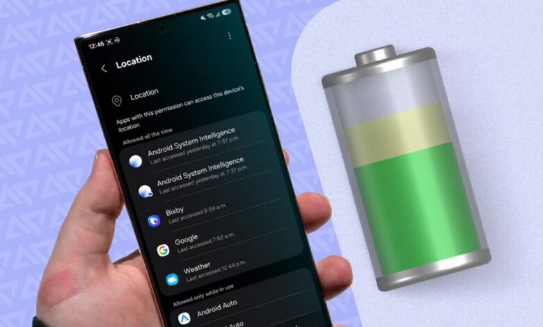 عاجل | لقد قمت بتعطيل الوصول إلى موقع Android في الخلفية للتطبيقات غير الضرورية، مما أدى إلى إضافة ساعتين كاملتين من الشحن اليومي