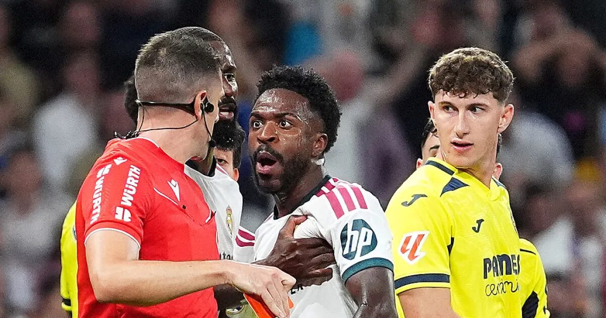 فاز ريال مدريد على فياريال 1-0 لكن فينيسيوس طرد بسبب شد الشعر | كرة القدم