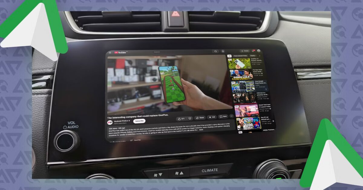 لقد وجدت حلاً عبقريًا يوفر تدفقًا كاملاً للفيديو إلى Android Auto - صورة مميزة لقد وجدت حلاً عبقريًا يوفر تدفقًا كاملاً للفيديو إلى Android Auto