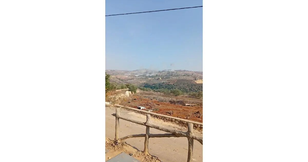 محلقة إسرائيلية ألقت غالونات متفجرة على المنازل في بلدة بني حيان